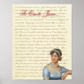 Jane Austen Quotes Pride and Prejudice, Emma, S&S Poster (Voorkant)
