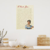 Jane Austen Quotes Pride and Prejudice, Emma, S&S Poster (Keuken)