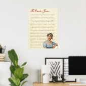Jane Austen Quotes Pride and Prejudice, Emma, S&S Poster (Thuiskantoor)
