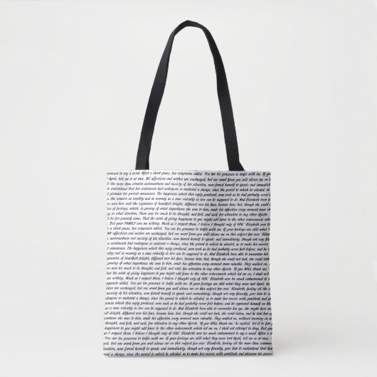 Jane Austen Quotes Tote Bag (Voorkant)