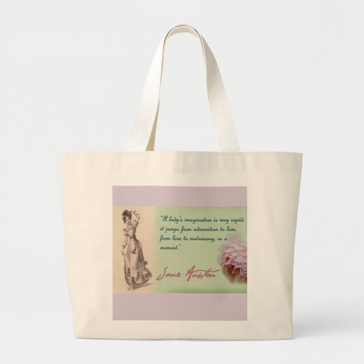 Jane Austen-regels Grote Tote Bag (Voorkant)
