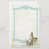 Jane Austen Regency Custom Stationery Briefpapier (Voorkant / Achterkant)
