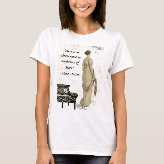 Jane Austen Regency Geïnspireerd Ontwerp T-shirt (Voorkant)