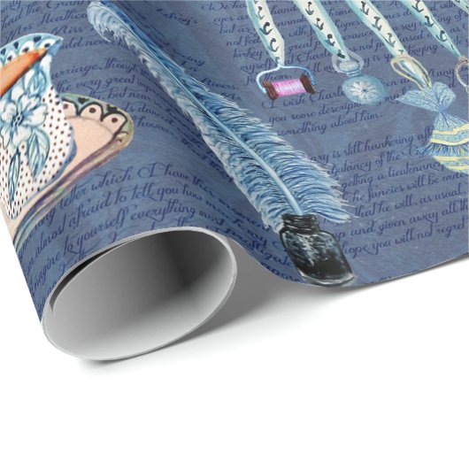 Jane Austen Regency naawing Cadeaupapier (Rol Hoek)