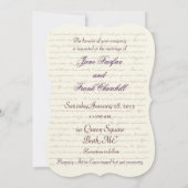 Jane Austen Regency Wedding Invitation Portrait Kaart (Achterkant)