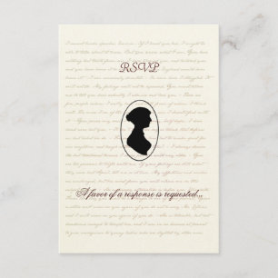 Jane Austen Regency Wedding RSVP-kaart RSVP Kaartje