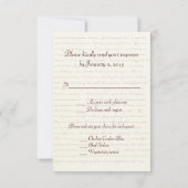 Jane Austen Regency Wedding RSVP-kaart RSVP Kaartje (Achterkant)