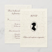 Jane Austen Regency Wedding RSVP-kaart RSVP Kaartje (Voorkant / Achterkant)