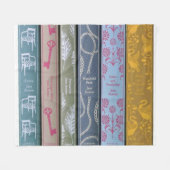 Jane Austen roman Throw Blanket Fleece Deken (Voorkant (Horizontaal))