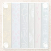 Jane Austen romans Glazen Onderzetter (Achterkant)