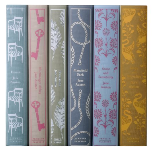 Jane Austen romans Tegeltje (Voorkant)