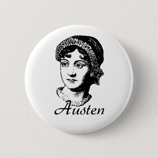 Jane Austen Ronde Button 5,7 Cm (Voorkant)