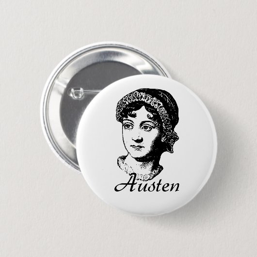 Jane Austen Ronde Button 5,7 Cm (Voorkant /achterkant)