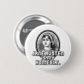 Jane Austen Ronde Button 5,7 Cm (Voorkant /achterkant)