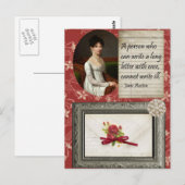Jane Austen schrijft geïnspireerd design Briefkaart (Voorkant / Achterkant)