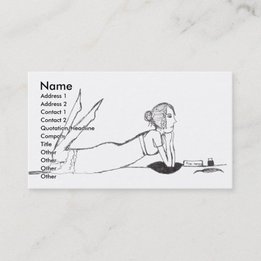 Jane Austen schrijft Visitekaartje (Voorkant)