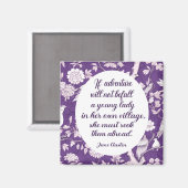 Jane Austen Seek Avontuur Quote Magnet (Voorkant / Achterkant)