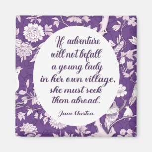 Jane Austen Seek Avontuur Quote Magnet