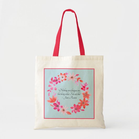 Jane Austen Self-Care Quote – Mansfield Park  Tote Bag (Voorkant)