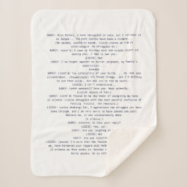 Jane Austen Sherpa Blanket Deken