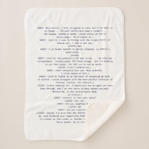 Jane Austen Sherpa Blanket Deken