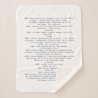 Jane Austen Sherpa Blanket Deken