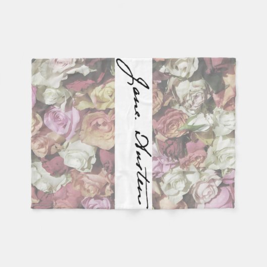 Jane Austen Signature Fleece Deken (Voorkant (Horizontaal))