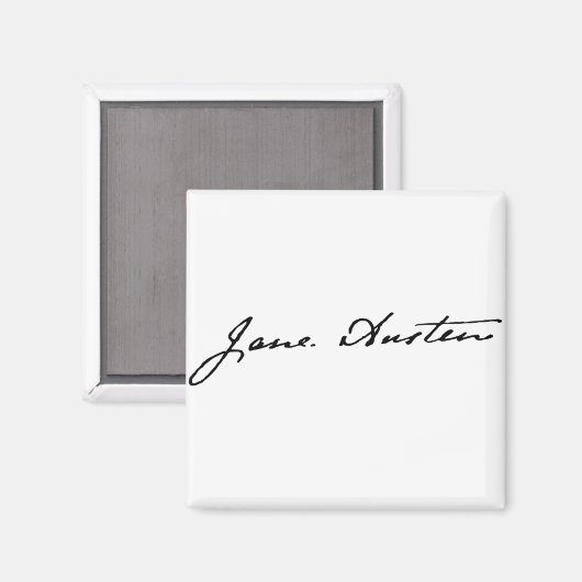 Jane Austen Signature Magneet (Voorkant / Achterkant)