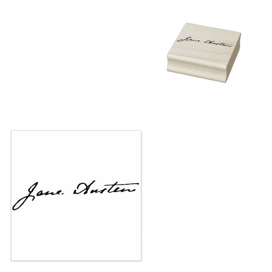 Jane Austen Signature Rubberstempel (Gestempeld)