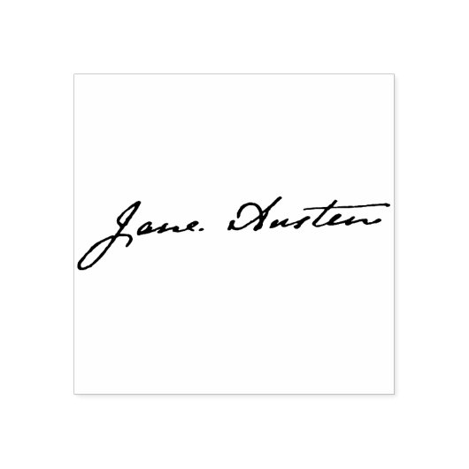 Jane Austen Signature Rubberstempel (Afrduk)