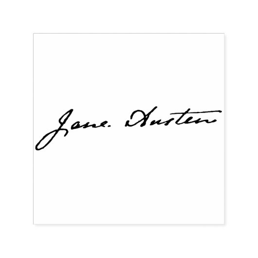 Jane Austen Signature Zelfinktende Stempel (Design)