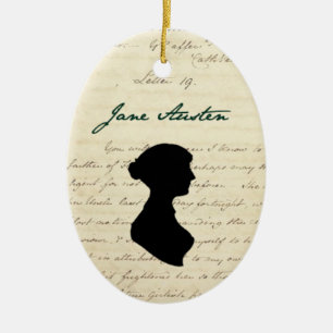 Jane Austen signatuur & silhouette ornament