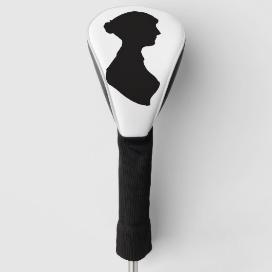 Jane Austen silhouet Golfheadcover (Voorkant)