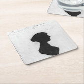 Jane Austen Silhouet Kartonnen Onderzetters (Schuin)