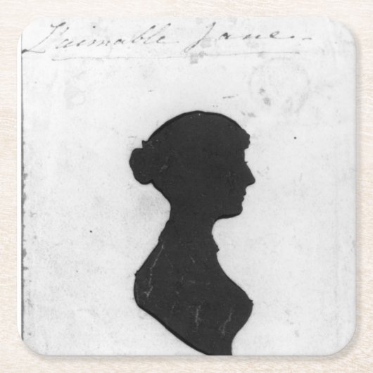 Jane Austen Silhouet Kartonnen Onderzetters (Voorkant)