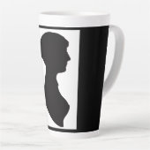 Jane Austen Silhouet Latte Mok (Rechterhoek)