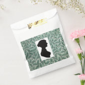 Jane Austen Silhouet op Blad Behang Bedankzakje (Gezegeld)