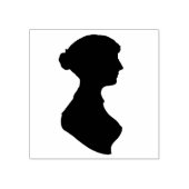 Jane Austen Silhouet Rubberstempel (Afrduk)