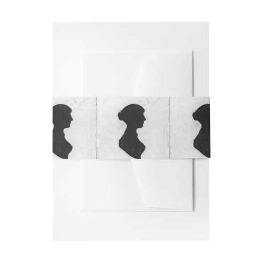 Jane Austen silhouet Uitnodigingen Wikkel (Voorkant Voorbeeld)