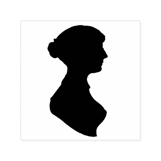 Jane Austen Silhouet Zelfinktende Stempel (Design)