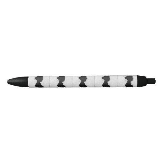 Jane Austen silhouet Zwarte Inkt Pen (Voorkant)
