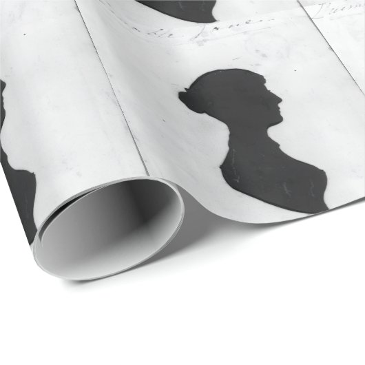 Jane Austen Silhouette Cadeaupapier (Rol Hoek)