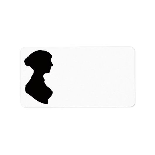 Jane Austen Silhouette Etiket (Voorkant)