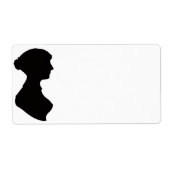 Jane Austen Silhouette Etiket (Voorkant)