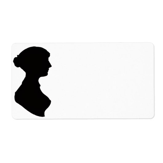 Jane Austen Silhouette Etiket (Voorkant)