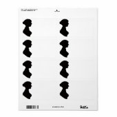 Jane Austen Silhouette Etiket (Full Sheet)