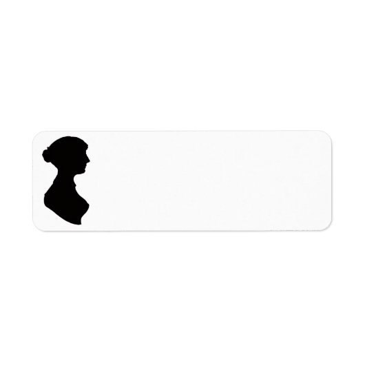 Jane Austen Silhouette Etiket (Voorkant)