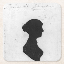 Jane Austen Silhouette Kartonnen Onderzetters