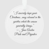 Jane Austen Silhouette Ornament (achterkant)