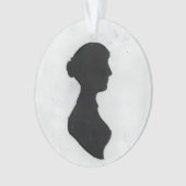 Jane Austen Silhouette Ornament (voorkant)